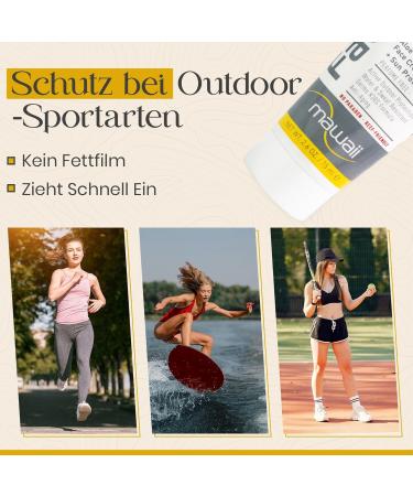 Mawaii Sunscreen Sports & Surf Face Cream SPF 20 - 30ml | Aloe Vera Waterproof Sun Protection for Outdoor & Water Sports | Anti-Aging Formula - Buy Online on GoSupps.com