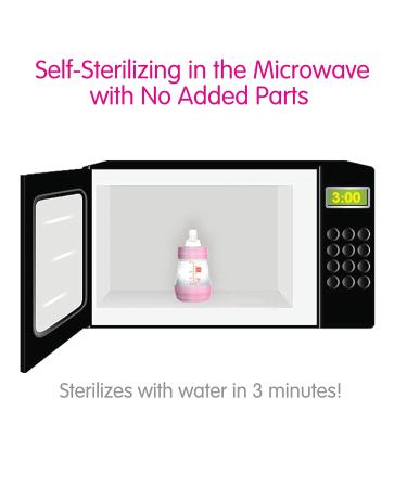 MAM Easy Start Anti Colic Baby Bottle 11 oz 2 Pack - Reduces Air Bubbles - Easy Switch Breast to Bottle - 4+ Months - Matte/Girl - Buy Online on GoSupps.com