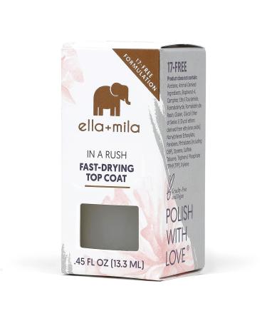Ella+Mila Nail Strengthener & Quick Dry Top Coat Bundle - First Aid Kiss & In a Rush Polish Set - Buy Online on GoSupps.com