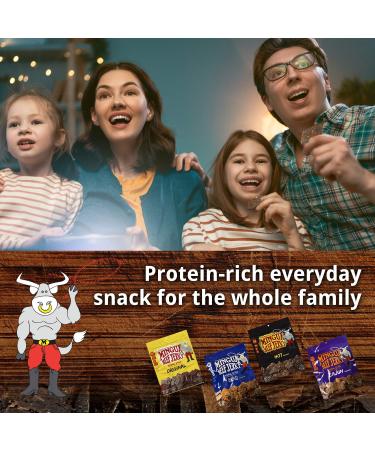 Mingua Beef Jerky Sampler Pack - 100% US Beef, Nitrite-Free - 4 x 3.5 Oz Bags - Buy Online on GoSupps.com