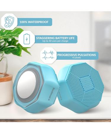 REDMARA OCTO Sonic Face Brush with Hot Massager - Silicone Exfoliator for Clean Pores & Glowing Skin (Blue) - Buy Online on GoSupps.com
