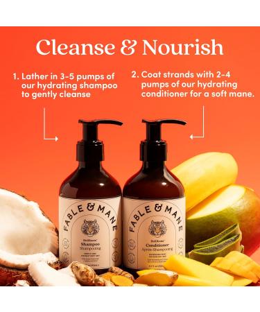 Fable and Mane HoliRoots Coconut Oil Shampoo for Women - Moisturizing Hydrating Clarifying for Dry Damaged Hair - 8.5 FL oz | International Shipping Available - Buy Online on GoSupps.com