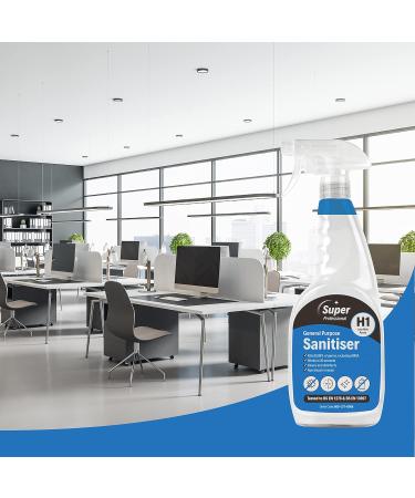 Super Professional General Purpose Sanitiser 750ml x 6 H1 All Purpose Cleaner Non-Bleach & Food Safe - Buy Online on GoSupps.com