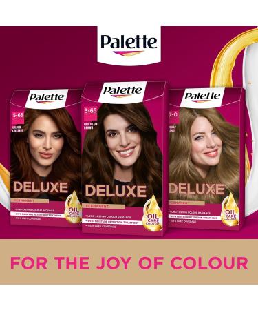  Palette Palette Deluxe Creme Permanent Hair Color 3-65 Chocolate Brown Long Lasting Hair Color with Moisture Retention Treatment and 100% Grey Coverage - Buy Online on GoSupps.com