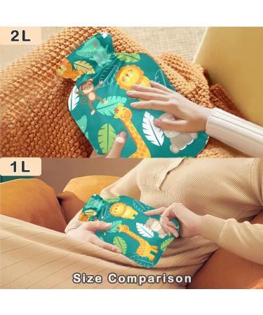 Buy Naanle Cartoon Animals Giraffe Hot Water Bottle - 2L Transparent for Bed & Pain Relief | Heat & Cold Therapy - Buy Online on GoSupps.com