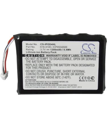 Replacement Battery for Apple Photo 60GB M9830FD/A | 1200mAh 3.7V Compatible | Part Numbers: 616-0183 616-0206 616-0215 - Buy Online on GoSupps.com