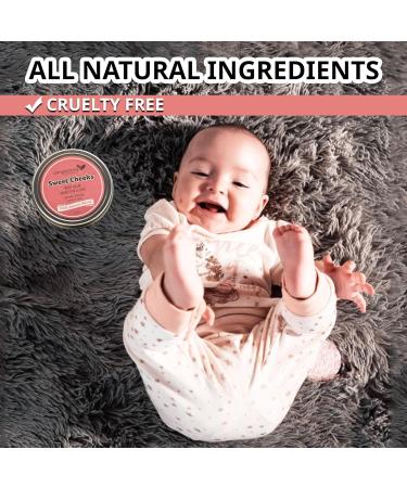 Dimpleskins Sweet Cheeks | All-Natural Baby Skin Balm for Dry Skin Chapped Cheek and Hands | also Great for After-Bath Massage Balm on Baby | Pure Beeswax Jojoba Oil Cheeks Balm - Buy Online on GoSupps.com