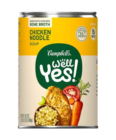 Campbell's Well Yes! Chicken Noodle Soup - 15g Protein - 16.2oz Can (Pack of 12) - Buy Online on GoSupps.com