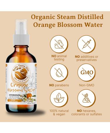 Bella Terra Oils Orange Blossom Water - 1 Gallon Neroli Hydrosol for Radiant Skin & Natural Aroma | Pack of 10 - Revitalize & Glow - Buy Online on GoSupps.com
