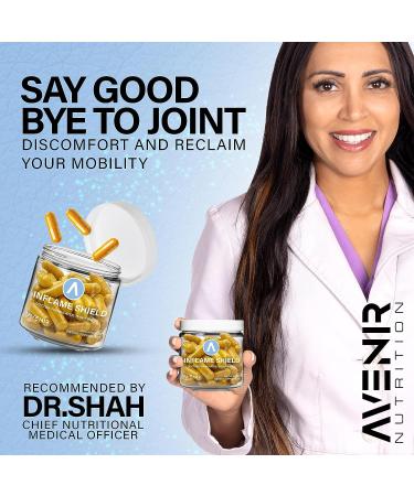 Avenir Nutrition Inflame Shield | Inflammation Support for Joint Pain, Arthritis & Post-Surgery Recovery | 60 Capsules - Buy Online on GoSupps.com