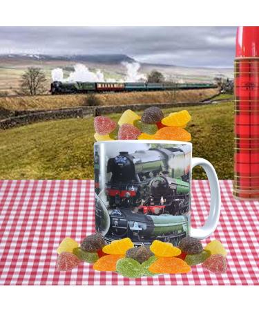 Classic Iconic Steam Locomotive Trains Personalised Mug with Choice of Sweets Gift - Buy Online on GoSupps.com