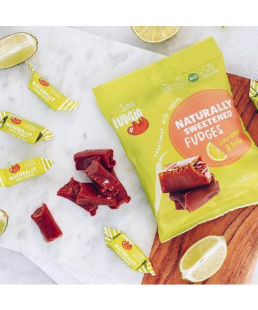 Super Fudgio Bio Bonbons - Vegan Gluten-Free Caramel & Lime Candies | Organic Coconut Milk & Sugar | 6x150g Multipack - Buy Online on GoSupps.com