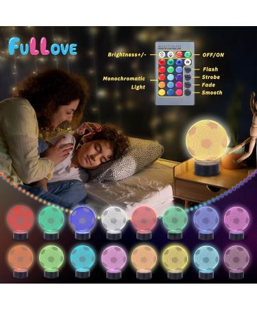 Fullove Football Lamp - Best Gift for 5-10 Year Old Boys, Ideal Birthday Present for 6 7 8 9 Year Olds, Football Night Light for Kids - Buy Online on GoSupps.com
