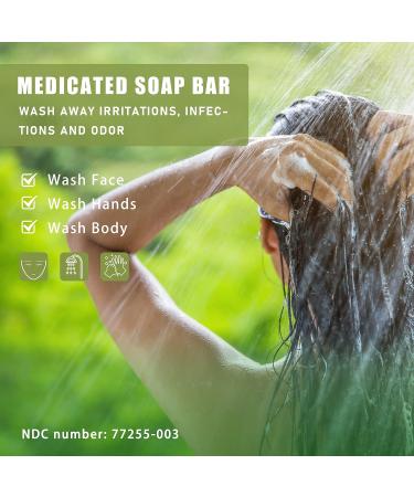 Natouch Antifungal Medicated Soap Bar 4oz - Tea Tree, Eucalyptus, Lavender - Athletes Foot, Jock Itch, Ringworm, Yeast Infection Treatment - Buy Online on GoSupps.com