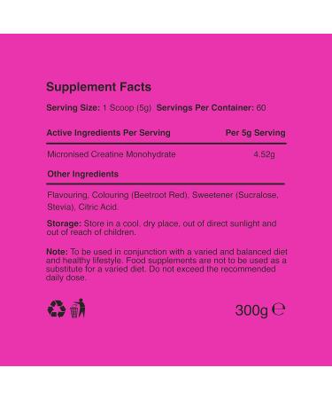 Warrior Creatine Monohydrate Powder Blazin Berry 300g - Blazin Supplements - Buy Online on GoSupps.com