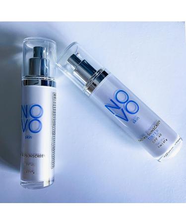 NOVO Tinted Moisturizer SPF 46 - 2.0 fl oz | Primer + Face Sunscreen | Glow-Boosting Formula with Hyaluronic Acid & Niacinamide | Lightweight & Oil-Free - Buy Online on GoSupps.com