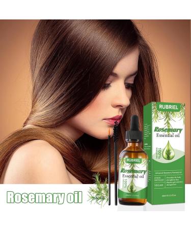 2stk Rosemary Oil for Hair Growth - Natural Hair Growth Oil for Men & Women Nourishes Scalp & Reduces Hair Loss - 60ml - Buy Online on GoSupps.com
