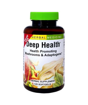 Herbs Etc. Deep Health - Daily Use Adaptogen Supplement - Aids Immune Health & Energy - with Reishi Mushroom - 120 Softgels (120 Servings) 120 Count (Pack of 1)