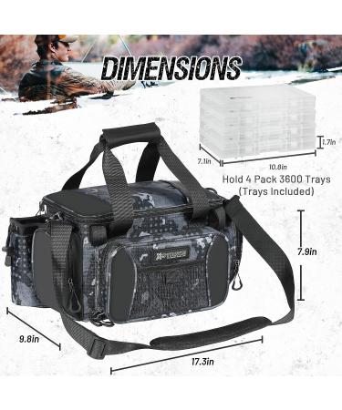 X Strike Fishing Tackle Bag with Waterproof Storage and 4 3600 Tackle Box Ideal for Saltwater/Freshwater Fishing, Camping, Hunting, Hiking, Travel - Buy Online on GoSupps.com