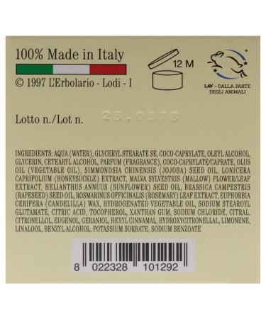 LErbolario Honeysuckle Perfumed Body Cream 5.7 oz - Floral Citrus Body Lotion with Jojoba Oil - Moisturizing & Cruelty-Free - International Shipping Available - Buy Online on GoSupps.com