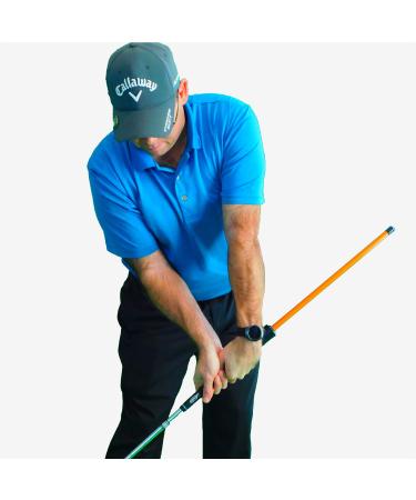 Anti-Flip Stick Impact Golf Swing Training Aid | Teaches Proper Impact & Swing Plane | Golf Swing Trainer | Golf Chipping Practice Aid