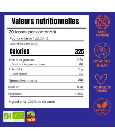 CHERICO - Instant Chicory - Pack of 6 x 100g - Natural Caffeine-Free Chicory - High in Fiber - Plant-Based Chicory - Buy Online on GoSupps.com