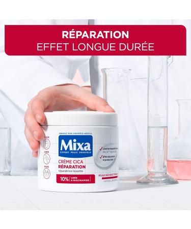 Mixa Expert Sensitive Skin - Cica Repair Cream - Long-Lasting Effect Repair - Very Dry and Rough Skin - Face Body Hands - Hypoallergenic - 400 ml - Pack of 2 - Buy Online on GoSupps.com
