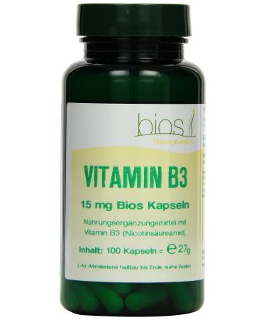 Bios Vitamin B3 15 mg 100 capsules 1 pack (1 x 27 g)