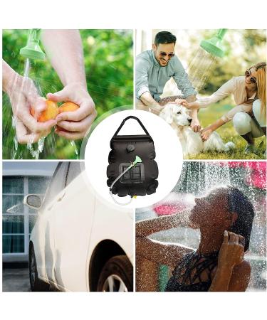 5 Gallon Solar Heating Portable Camping Shower Bag | Removable Hose & Shower Head | Outdoor Shower for Camping, Traveling, Hiking | Beach & Swimming | Black - Buy Online on GoSupps.com
