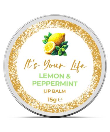 Hydrating Lip Balm containing Lemon Lip Balm & Peppermint Lip Balm Natural Dry Lips Treatment Lip Repair for Very Dry Lips Ideal 15 grams Travel size Lip Balm for Chemotherapy Gifts