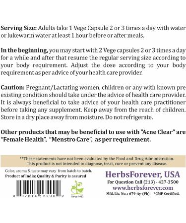 Herbsforever Blood Cleaner Capsules 90 Vege Capsules - Ayurvedic Support for Blood Purification and Skin Health - Buy Online on GoSupps.com