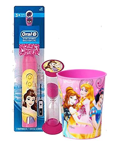 Assorted Girl's Bright Smile Oral Hygeine Bundles! All Your Favorite Characters! (3 Piece  Princess- Belle)