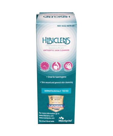 Hibiclens Antimicrobial and Antiseptic Soap and Skin Cleanser 4 oz for Home and Hospital 4% CHG 4 Fl Oz (Pack of 1)