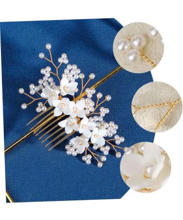 DOITOOL Bridal Comb Bridal Hair Side Comb Flower Hair Comb Bridal Hair Comb Floral Hair Comb Bride Hair Accessories Bride Headpiece Bride Hair Comb Wedding Hair up - Buy Online on GoSupps.com