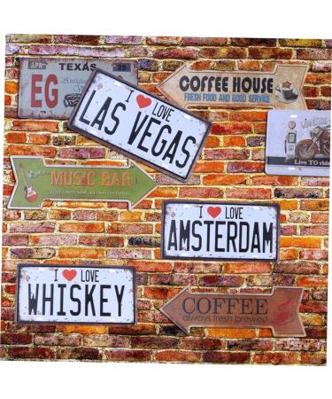 LIFKICH Wall Hanging Decor Decor Emblems Pub Sign Coffee Sign Vintage Cafe Sign Tin Signs Iron Painting Antique Metal Iron Mark - Buy Online on GoSupps.com