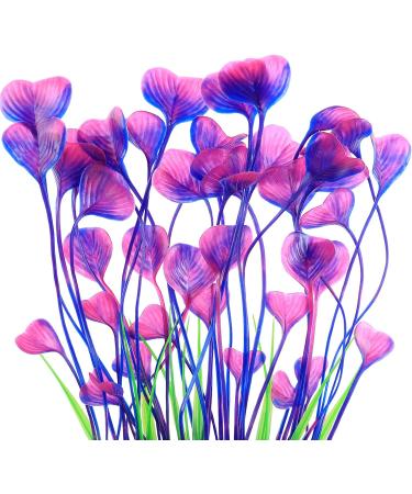 JIH Plastic Aquarium Plants 15.6 Inch (2 Pcs) Purple - Fish Tank Decor - Buy Online on GoSupps.com