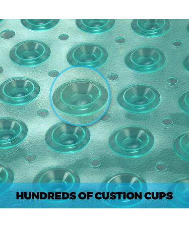 YINENN Square Shower Mat 21x21 with Suction Cups & Drain Holes - Non Slip & Washable - Green - Buy Online on GoSupps.com