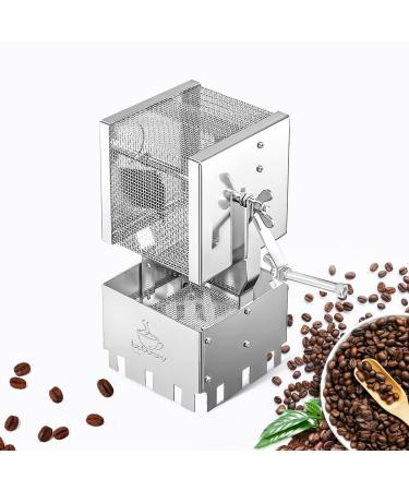 icoloursky Coffee Roaster for Home Use, Coffee Bean Roaster Manual Machine for Camping, Coffee Maker