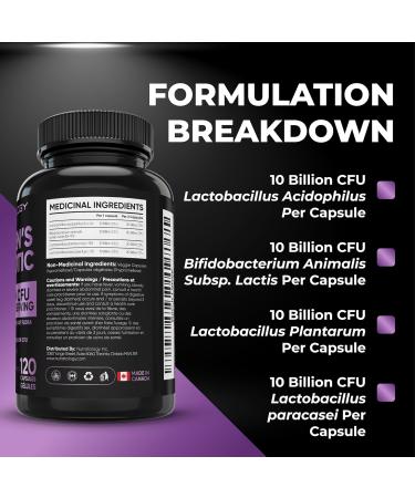 Probiotics for Women - 40 Billion CFUs Per Capsule - 80 Billion CFUs Per Serving - Formulated With 4 Strains Of Probiotics To Support Gut Health Bloating Relief & Digestion - 120 Capsules 120 count (Pack of 1) - Buy Online on GoSupps.com