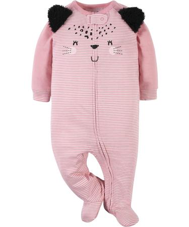 Gerber Baby Infant Toddler Bodysuit Footies - 6-9 Months Leopard Pink - Buy Online on GoSupps.com
