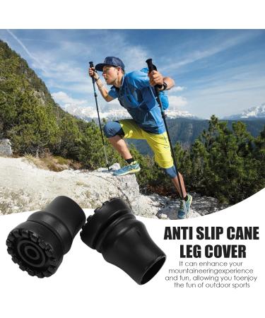Siopob Cane Tips | 2 Cane Rubber Tips - Non Slip Terrain Cane Tips Crutch Tips R-eplacement Cane Tips Black Inner diameter 22mm - Buy Online on GoSupps.com