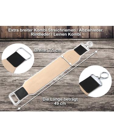 Beginner Shaving Set | Stainless Steel Razor Solingen Paste & Extra Wide Leather Strop | Premium 3-Piece Kit for Smooth Shaves - Buy Online on GoSupps.com