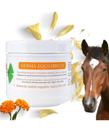 Derma Equilibrium - Natural Treatment for Dermatitis in Horses - With Plants, Calendula, Lavender, Cade - Anti-itching (Derma Equilibrium 500mL)