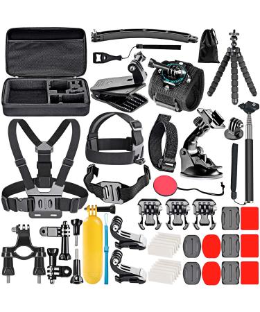 NEEWER 50 in 1 Action Camera Accessory Kit Compatible with GoPro Hero 11 10 9 8 7 6 5 4 GoPro Max GoPro Fusion Insta360 DJI Osmo Action Action 2 AKASO, and more - Buy Online on GoSupps.com