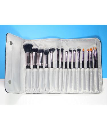 16-Piece Makeup Brush Set with Travel Bag | Foundation Eyeshadow Blending & Full Face Brushes for Flawless Makeup - Buy Online on GoSupps.com