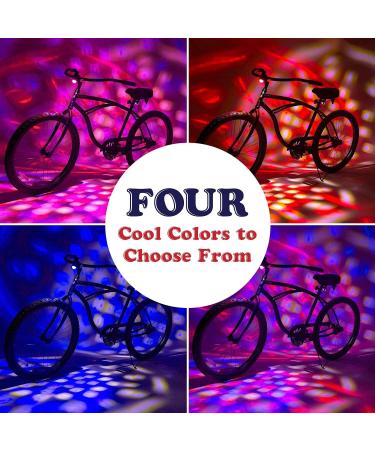 Activ Life Disco Lights Red/White/Blue Front Bicycle Lights for Men & Boys - Perfect Festival & Party Accessories for Night Rides - Buy Online on GoSupps.com