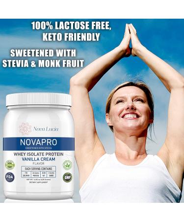 Vanilla Whey Isolate Protein Powder for Lean Muscle | Low Cholesterol & Calorie-Low Carb | 100% Non-GMO | Gluten-Free | 14.82 oz - Buy Online on GoSupps.com