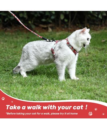 Buy Pettom Flower Pattern Cat Dishes & Adjustable Leash for Small to Medium Cats - Break-Proof & Stylish - International Shipping Available - Buy Online on GoSupps.com