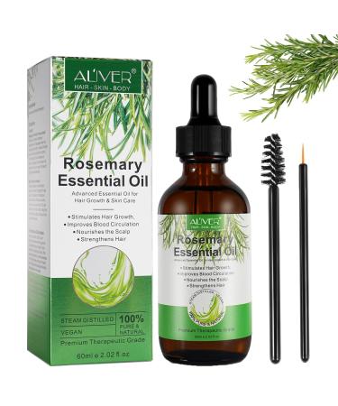 Rosemary oil hair essential rosemary oil for hair and scalp avoidance of hair loss promotion of hair growth rosemary oil for eyebrows and eyelashes 60ml green