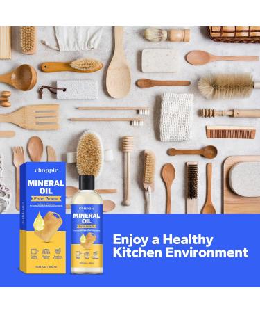 Choppie Food Grade Mineral Oil (10.14 fl. oz) - Best Oil for Cutting Boards & Butcher Blocks | Maintain Wooden & Bamboo Surfaces Prevent Drying & Cracking - Buy Online on GoSupps.com
